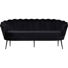 Venture Design Calais Black Sofa 180cm 3 personers