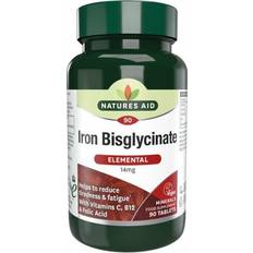 Vitamins & Supplements Natures Aid Iron Bisglycinate 90 pcs