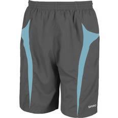 Water Repellent Shorts Spiro Micro-Team Sports Shorts Men - Grey/Aqua