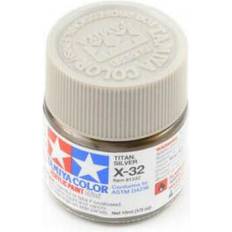 Tamiya Hobbymaterial Tamiya Acrylic Mini X-32 Titanium Silver 10ml