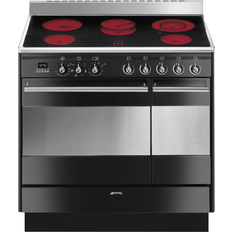 Smeg 90cm Ceramic Cookers Smeg SUK92CBL9 Black