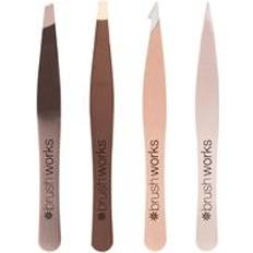 Guldiga Pincetter brushworks HD Combination Tweezer Set Gold