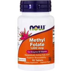 Folate Now Foods Methyl Folate 1000mcg Tablets 90 stk