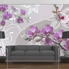Tapeter Arkiio Fototapet Flight Of Purple Orchids 400x280 Findes i flere størrelser