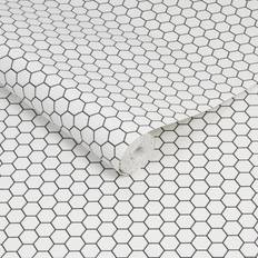 Contour Hexagon Lattice Anti-Bacterial Wallpaper