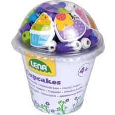 Lena Træperler Cupcake Blå Lav-det-selv Halskæde