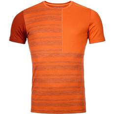 Hiking - Orange Base Layer Tops Ortovox 185 Rock 'N' Wool Short Sleeve Men - Desert Orange