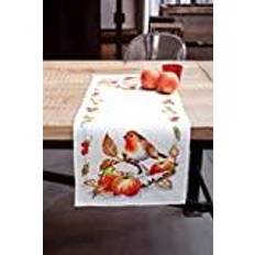 Vervaco Vervaco Counted Cross Stitch Kit: Runner: Robin, 100% Cotton, Multi-Colour, 32 x 2 x 84 cm
