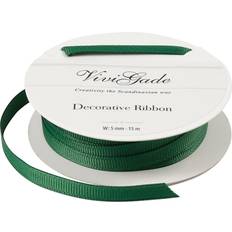 Vivi Gade Decoration Ribbon, W: 6 mm, green, 15 m/ 1 roll