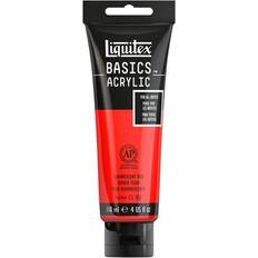 Liquitex Basics Acrylics Colors fluorescent red 4 oz. tube