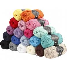 Creativ Company Cotton Yarn, no. 8/8, L: 80-85 m, size maxi 20x50 g/ 1 pack