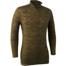 Jagd Basisschicht Deerhunter Camou Wool Undershirt w. Zip-neck