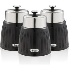 Negro Recipientes de Cocina Swan Retro Recipiente de Cocina 3pcs