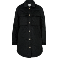 Wolle Jacken Object Collector's Item Vera Owen Long Quilted Jacket - Black