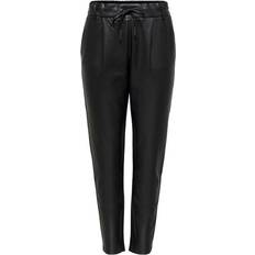 Only Poptrash Coated Trousers - Black