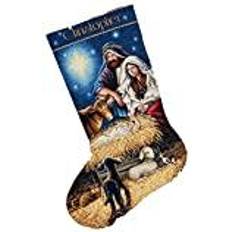 Dimensions Dimensions Gold Collection Counted Cross Stitch Kit 16" Long-Holy Night Stocking (18 Count)