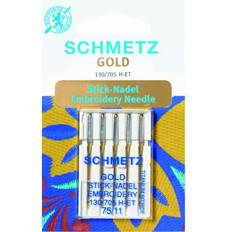 Nähzubehör Schmetz (Gold Embroidery (Titanium Nitride) Size 75/11) Schmetz Sewing Machine Needles, 5pk