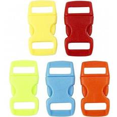 Gule DIY Creativ Company Click Clasp, L: 29 mm, W: 15 mm, hole size 3x11 mm, assorted colours, 100 pc/ 1 pack