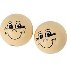 Beige DIY Creotime Heads, D: 22 mm, light beige, 10 pc/ 1 pack