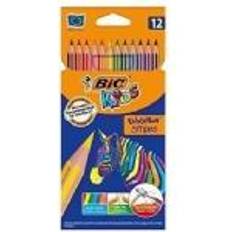 Resistente al agua Lápices de Color Bic Kids Evolution Stripes Colouring Pencils Assorted Colours, Pack of 24