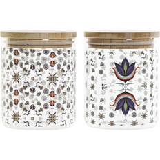 DKD Traditional Tile Kitchen Container 2pcs 0.7L