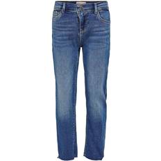 Druckknöpfe Hosen Only Konemily Straight Fit Jeans - Medium Blue Denim