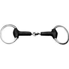 Barelle e Accessori Korsteel Soft Rubber Jointed Eggbutt Snaffle Bit Nero