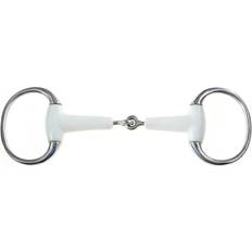 Korsteel Mors à filet et à bout d'œuf articulé pour cheval Weatherbeeta Flexi Blanc