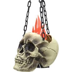 Halloween Flaming Skull, 45x21x15cm