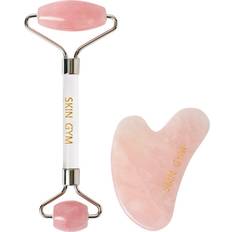 Hydratant Rouleaux de Massage Visage et Gua Sha Skin Gym Lot Rose Quartz Workout