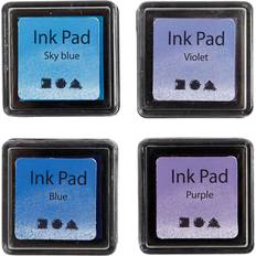 Colortime Creativ Company Stempelinkt Blauw Tinten/Paars, 4st