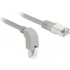 Et stik - Netværkskabler DeLock Downwards Angled RJ45-RJ45 S/FTP Cat6 1m