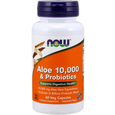 Probiotika mage Now Foods Aloe 10000 & Probiotics 60 st