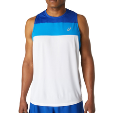 Singlet men Asics Race Singlet Men - Brilliant White/Monaco Blue