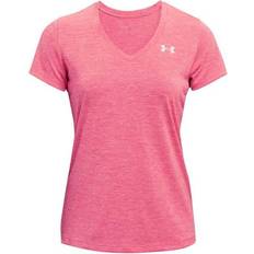 Under Armour Tech Twist V-Neck T-shirt Women - Cerise/Pink Lemonade