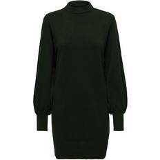 Polyamid - Strickkleider Only Labelle Life Long Sleeved Knitted Dress - Green/Raisin