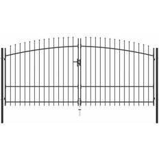 Gates on sale vidaXL Double Door Fence Gate with Spear Top 400x225cm