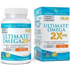 Fiskeolie nordic naturals Nordic Naturals Ultimate Omega 2X Lemon 1120 mg 60 Mini Softgels 60 stk