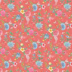 PiP Studio Florale Tapete Goodevening von Eijffinger Rot/ Blau rosso