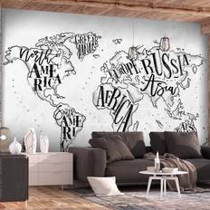 Tapeter Arkiio Fototapet Retro Continents (Grey) 150x105
