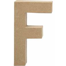 Beige Crafts Creativ Company Letter, F H: 20,5 cm, W: 11,6 cm, thickness 2,5 cm, 1 pc