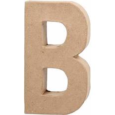 Beige Crafts Creativ Company Letter, B, H: 20,5 cm, W: 11,5 cm, thickness 2,5 cm, 1 pc