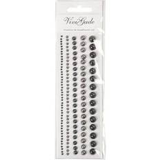 Vivi Gade Half Pearls, size 2-8 mm, black, anthracite grey, 140 pc/ 1 pack