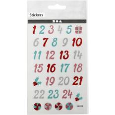 Adventskalender pyssel Creativ Company Kalendersiffror 1-24 till adventskalender (glittriga)