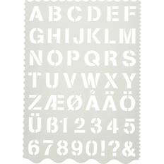 Creativ Company Shape Template, letters and numbers, H: 25 mm, 21x29 cm, 1 pc