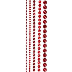 Vivi Gade Half Pearls, size 2-8 mm, red, 140 pc/ 1 pack