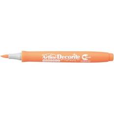 Artline Pencils Artline 'Decorite' Pastel Orange Brush Marker Pen for Card, Glass, Metal and Plastic