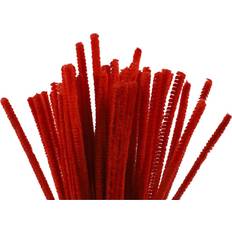Creativ Company Chenille Piberensere 6 mm Rød 50 stk