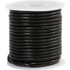 Creativ Company Leather Cord, thickness 2 mm, black, 10 m/ 1 roll