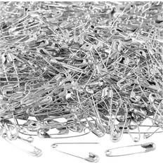 Safety Pins, L: 22 mm, thickness 0,6 mm, silver, 500 pc/ 1 pack